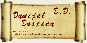 Danijel Dostica vizit kartica